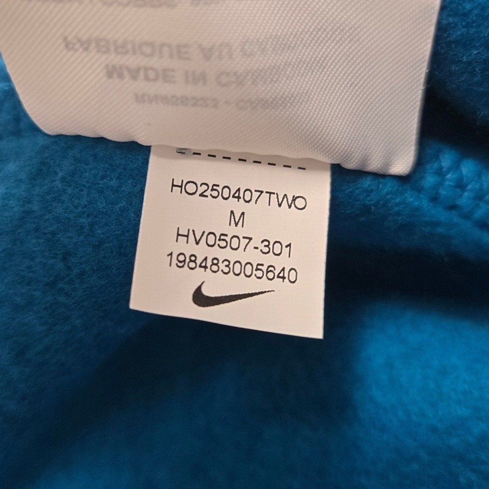 Nike Kids Medium Loose Fit Basketball Snap Button Sweatpants Marina Blue Elastic - Picture 9 of 15